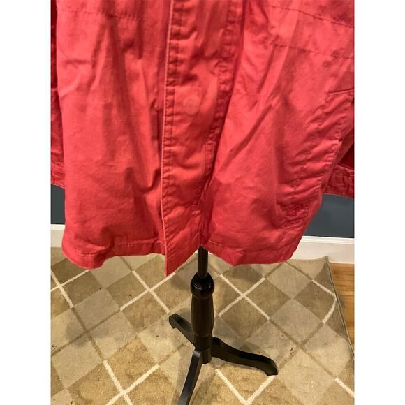 Dockers Men's Red Hooded Windbreaker Jacket Size L Casual Zip-Up - Picture 5 of 15